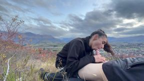 Mountain Hiking Blowjob & Swallow