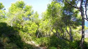 Redhead girl fucked in a forest