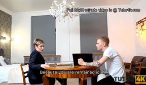 TUTOR4K Guy steals tutors glasses and with ease seduces mature woman