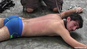 BadBoyBondage Brandon Cummings Roped Down And Flogged Before Kayden Winters Fucks His Eager Ass