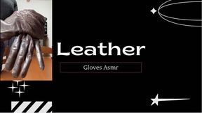 asmr glove brown leather