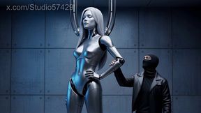 Sexy Dominatrix Robot Meets Burglar - Fembot Giantess