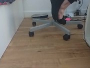 Stare at my gorgeous size 9s while I study, creep