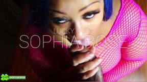 Lucky Gurl Sophia Rose - Sexy Black BBW Makes a BBC Cum Twice