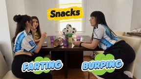 Snacks and soda = juicy farts and loud burps
