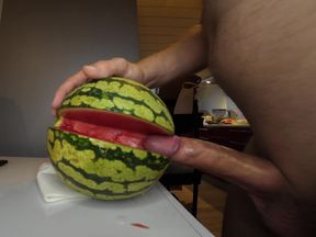 My Way of Beeing a Vegan. Fucking a Watermelon