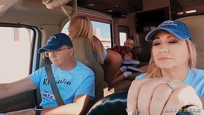 Taking a boyfriend to a stepfamily trip and fucking hard in the backseat