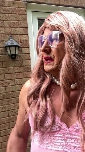 Sexy Crossdresser kellycd2022 in pink outfit and heels