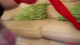 Redhead MILF Red gets fucked by a strapon