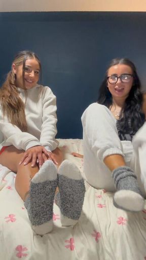 Fluffy socks JOI + tickles