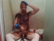 piggy messy feeding and stuffing for Mistress Lea