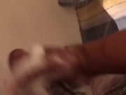 Jerking off BBC in the Shower Cumshot