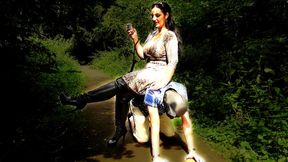 Electro CBT in the forest, Matriarch Ezada Sinn shocks Her chattel