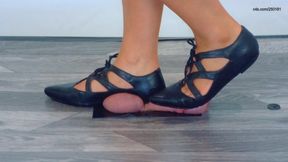 Squashed Under My Pointed Toe Flats - Feet Cam - AmbersCBT - 24FC