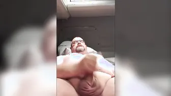 Amateur bear solo masturbation and cumshot on webcam