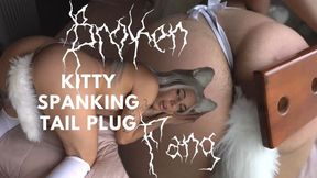 Cute Kitty Spanks Her Plump, Hairy Ass Red: Purring & Begging for More Punishment