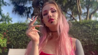 Pink Haired Tattooed Teen Uses You As Her Ashtray - POV Gentle Femdom