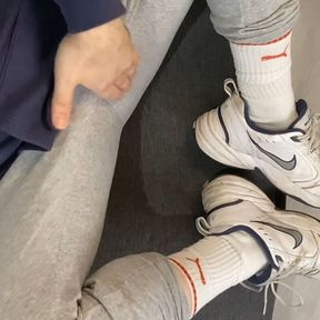 Dirty White Puma Socks, Nike Sneakers