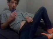 Stuffing My Barenaked Asshole Rough Solo With My Thick New Vibe And No Lube; Dry Fucked