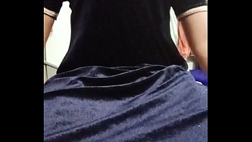 Indian Gay Crossdresser Gaurisissy feeling horny in Blue Salwar Kurta