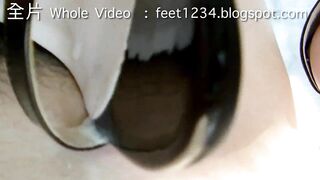 Goddess OL tights turf job shoejob big cum