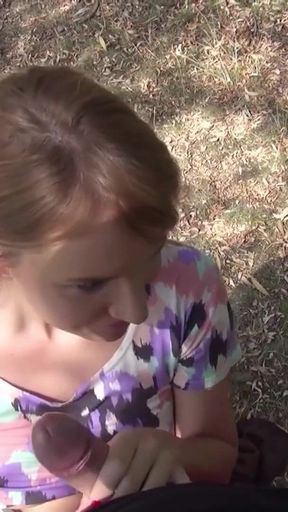 German scout - cute teen Angel Piaff seduce to outdoor casting fuck