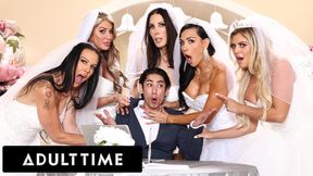 Reverse Gangbang: Bride and MILF gang up on lucky man