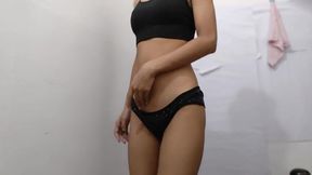 Village girl Nisha squinting by herself she want big dick