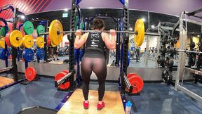 barbell squats - insanely transparent leggings