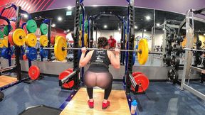 barbell squats - insanely transparent leggings