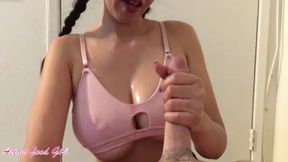 Busty Cutie Titfucks Happy Cock with Perfect Boobs