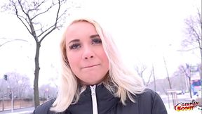 GERMAN SCOUT - YOUNG BLUE EYES TEEN MARILYN FUCK AT STREET CASTING