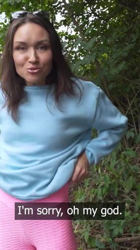 Jaw-dropping moment from &quot;Public Agent - Fitness MILF public blowjob outdoor sex Kristina Grace hard fast POV fuck&quot;