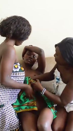 Ebony Black Fairies Walking In The Jungle Get Teased By Big Black Tit MILF Wanting Lesbian Threesome   Clip 1