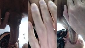 boquete passando o dedinho no cu do macho