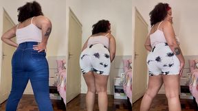 bbw big ass farting and burping in jeans and leggings