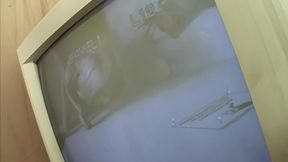 jessica lynn deep throats big cock glory hole
