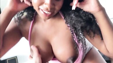 Pregnant by my ebony perfect girlfriend Amari Anne raw creampie