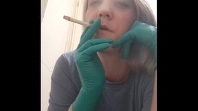 Smoking with Medical Gloves