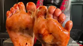 Exquisite Coffee Ceremony - Licking Dried Coffee From the Feet of the Mistress