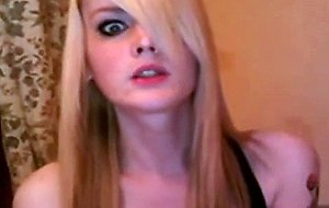 Blonde teen ts jerking off on webcam