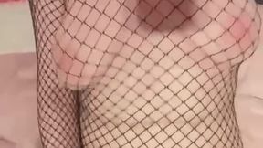 Fucking My Pussy In Fishnet Bodystocking