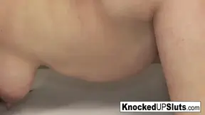 Brunette slut wants her pregnant belly jizzed on