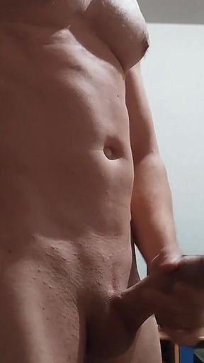 Vertical POV - Fit Guy with a Big Cock Cums