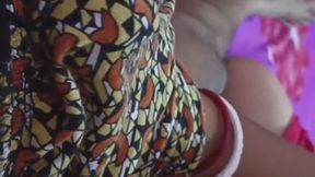 Indian Housewife Playing & Shaking Cock