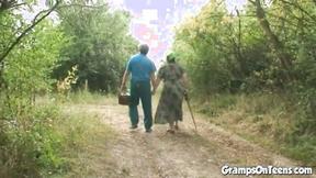 ”Teen ravaged in the woods by oldie meat”