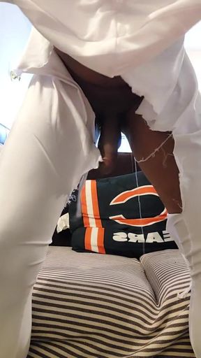 Kenniejai Plays in White Spandex Suit