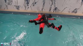 Human Life Raft - Inflated Suit Slave Pool Domination