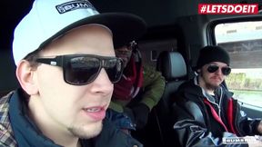 LETSDOEIT - Backseat BBC Sex With Horny Tattooed German Cum Slut Lena Lay