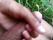 Masturbation on field in outdoor_Indian handjob